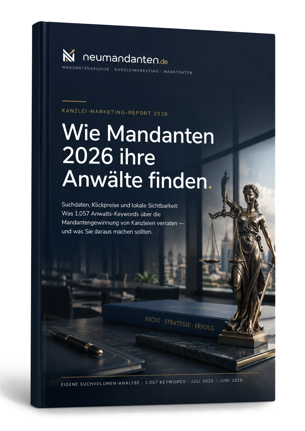 Cover des Kanzlei-Marketing-Reports 2026